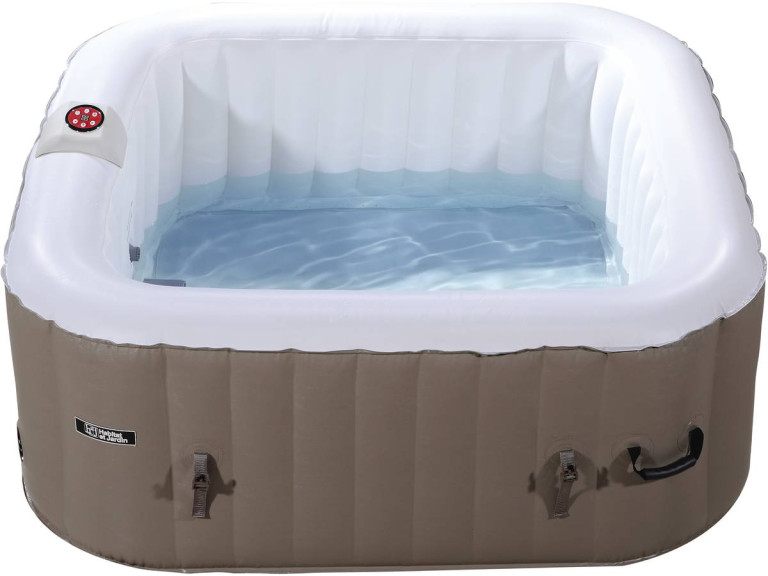 Spa hinchable - "Monac" en PVC - 4 personas - topo/ crema