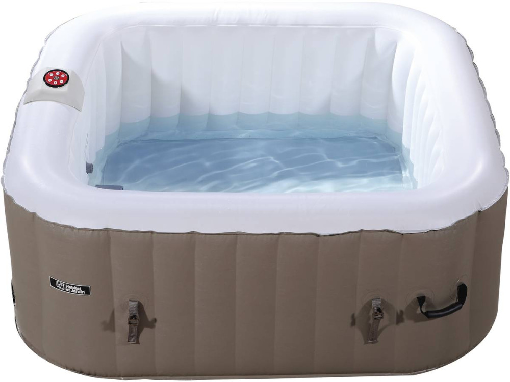 Spa hinchable - "Monac" en PVC - 4 personas - topo/ crema