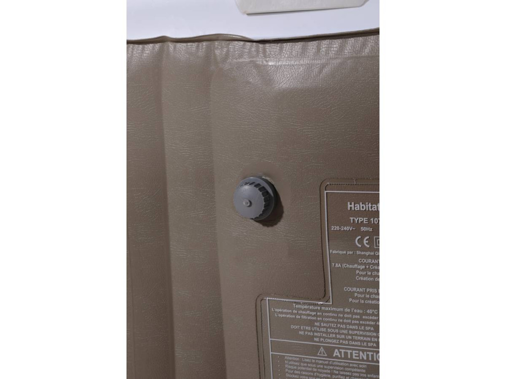 Spa hinchable - "Monac" en PVC - 4 personas - topo/ crema