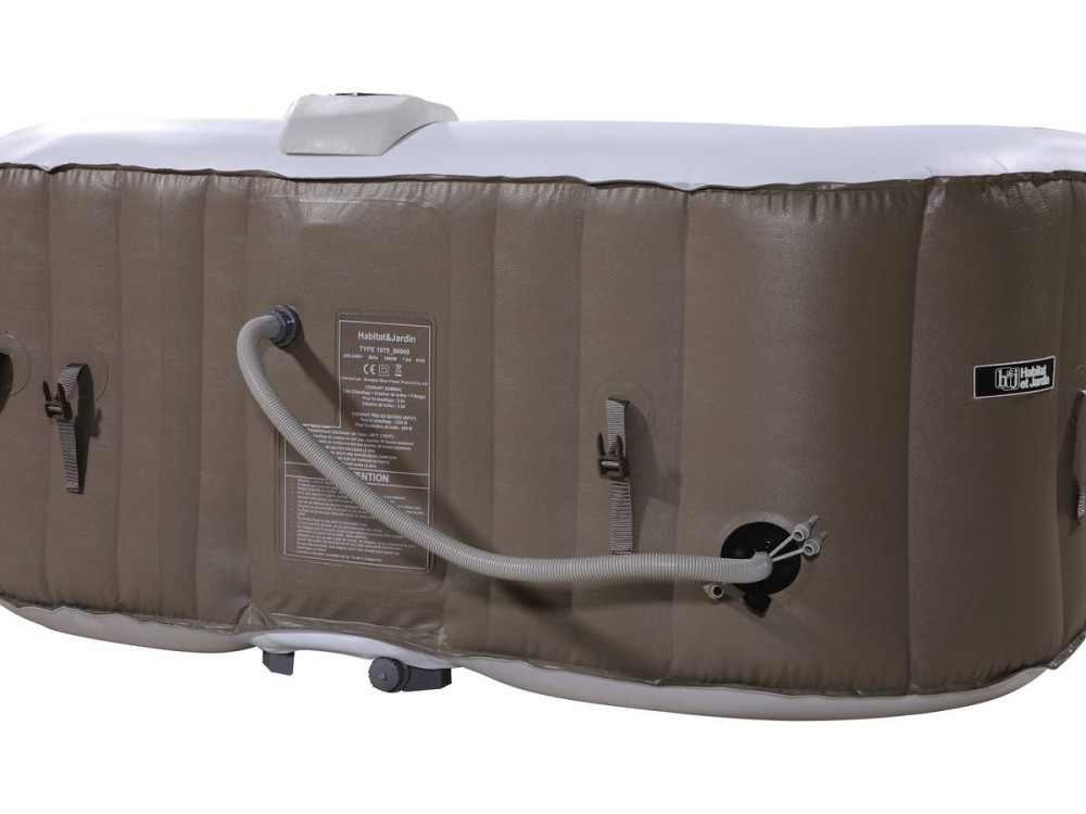 Spa hinchable - "Monac" en PVC - 4 personas - topo/ crema