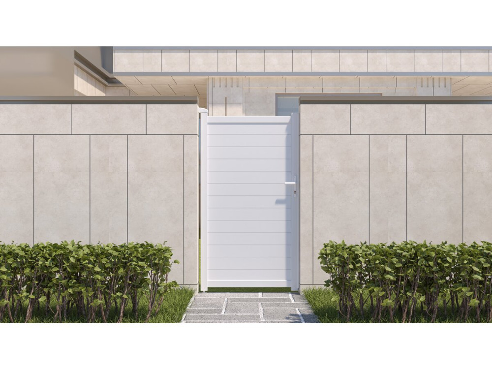 Puerta jardin de aluminio "Eric" - 101.2 x 180.9 cm - Blanco