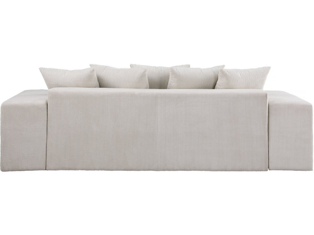 Sofá fijo 3 plazas pana "Rivoli" - Beige