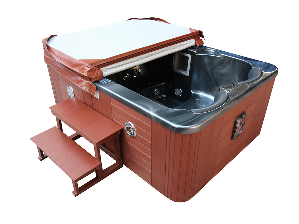 Spa "Fidji" 4 plazas - Bañera gris - Sistema Balboa + estación Iphone integrada - 210x152x81 cm