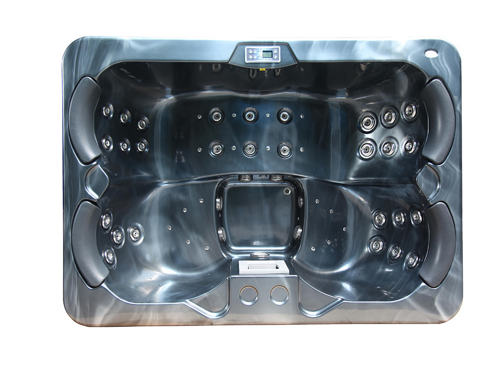 Spa "Fidji" 4 plazas - Bañera gris - Sistema Balboa + estación Iphone integrada - 210x152x81 cm