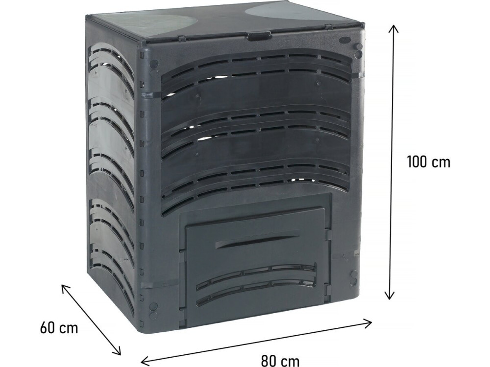 Compostador de plástico "MAKI" - 500L - Negro