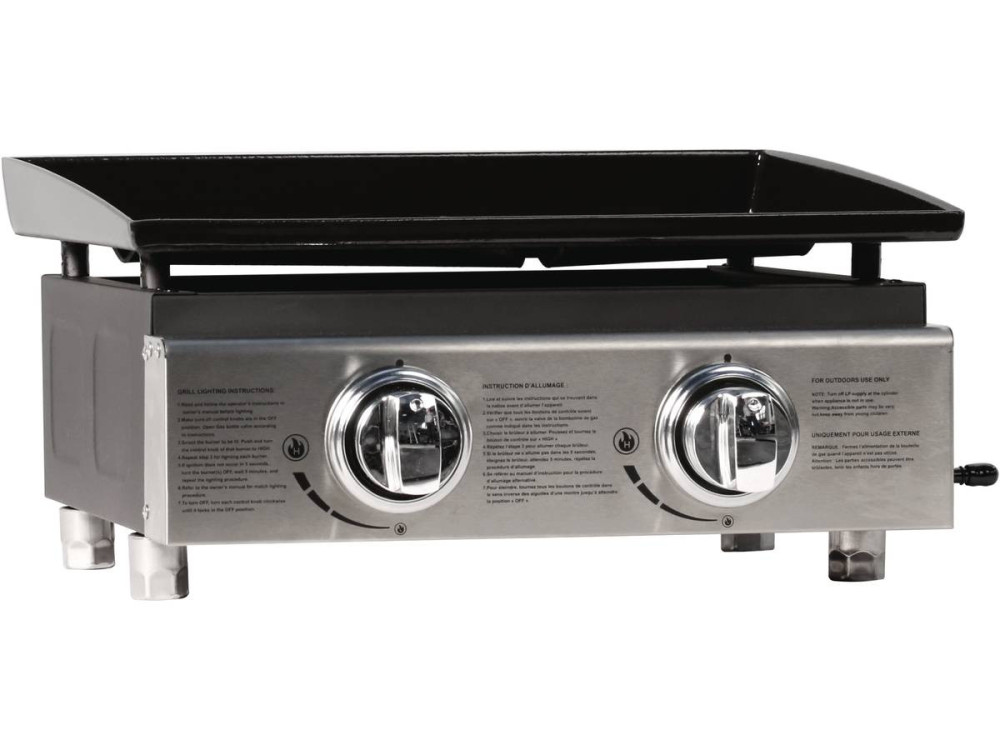 Plancha "Presto 2" - 2 quemadores -  5kW - Gris