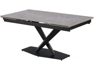 Mesa de comedor extensible de cerámica para 6 a 10 personas "Silence" - Gris jaspeado