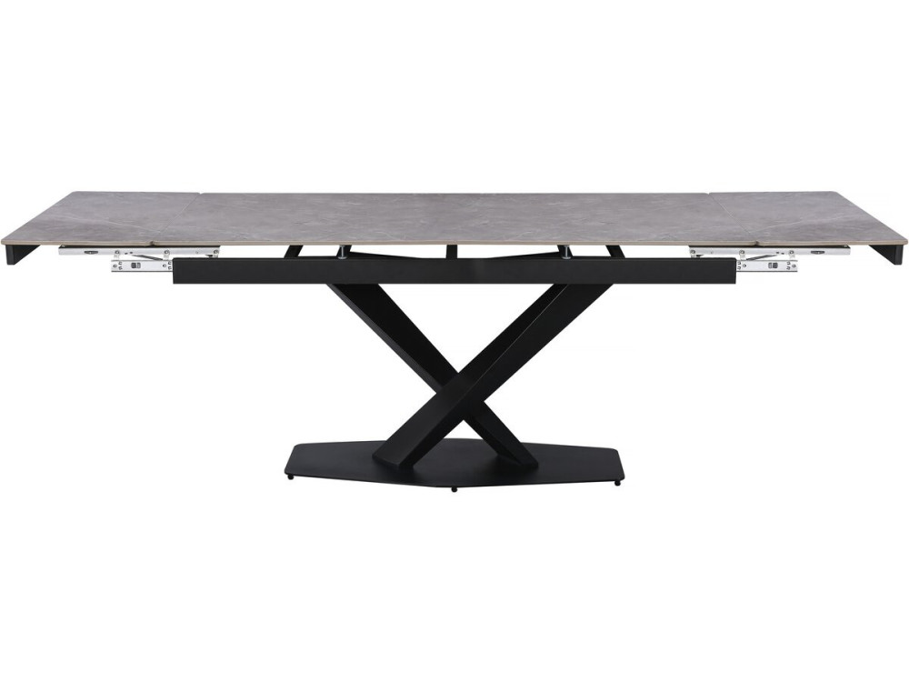 Mesa de comedor extensible de cerámica para 6 a 10 personas "Silence" - Gris jaspeado