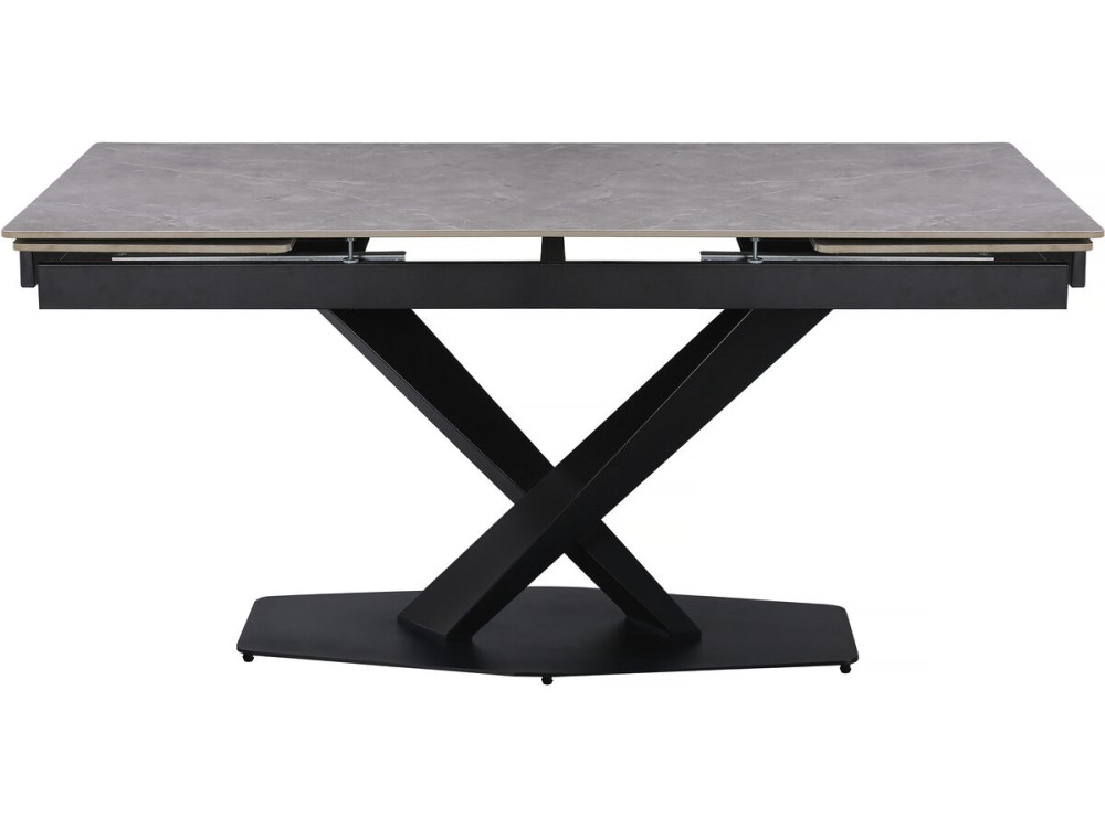 Mesa de comedor extensible de cerámica para 6 a 10 personas "Silence" - Gris jaspeado