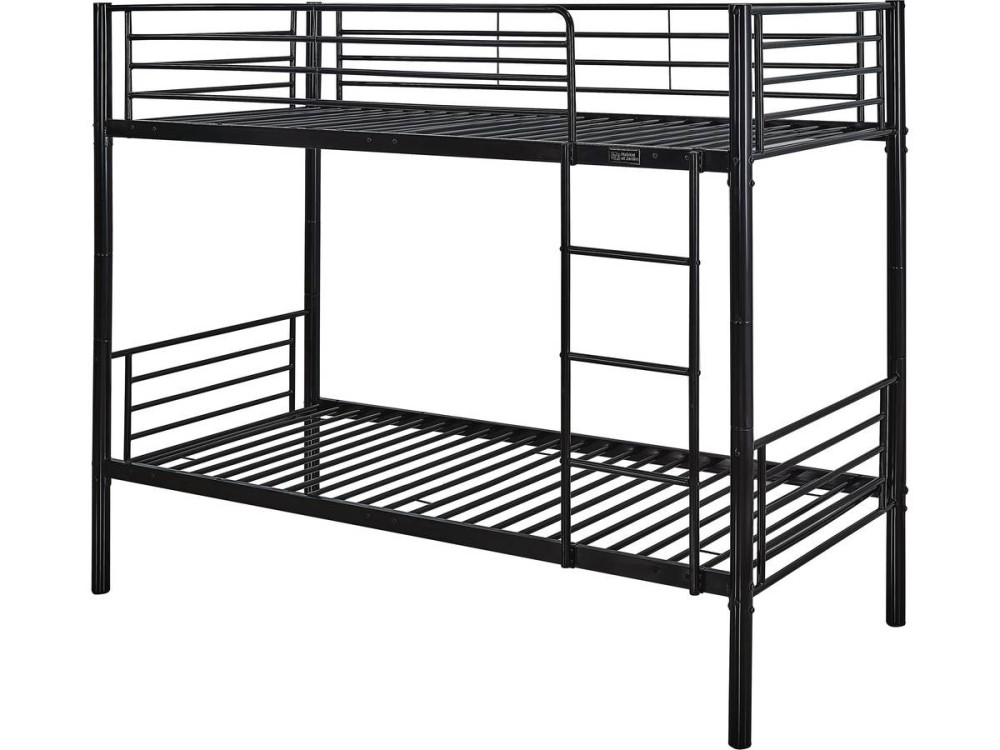 Cama camarote "ADAM" - metal - negro Couleur Taupe