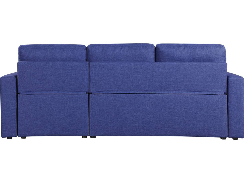 Sofá esquinero convertible "Alain"- 3 places - Azul