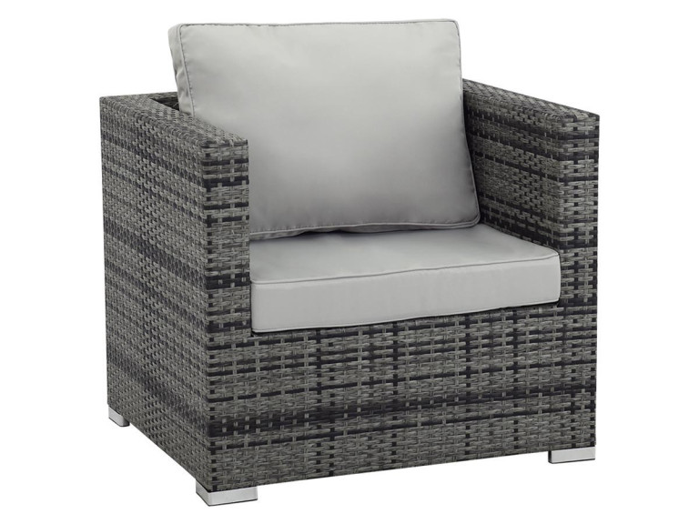 Sillón de jardín en resina trenzada Ibiza - Florida - Gris