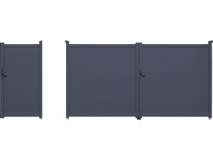 Pack cancela + puerta peatonal "Marc" - Gris