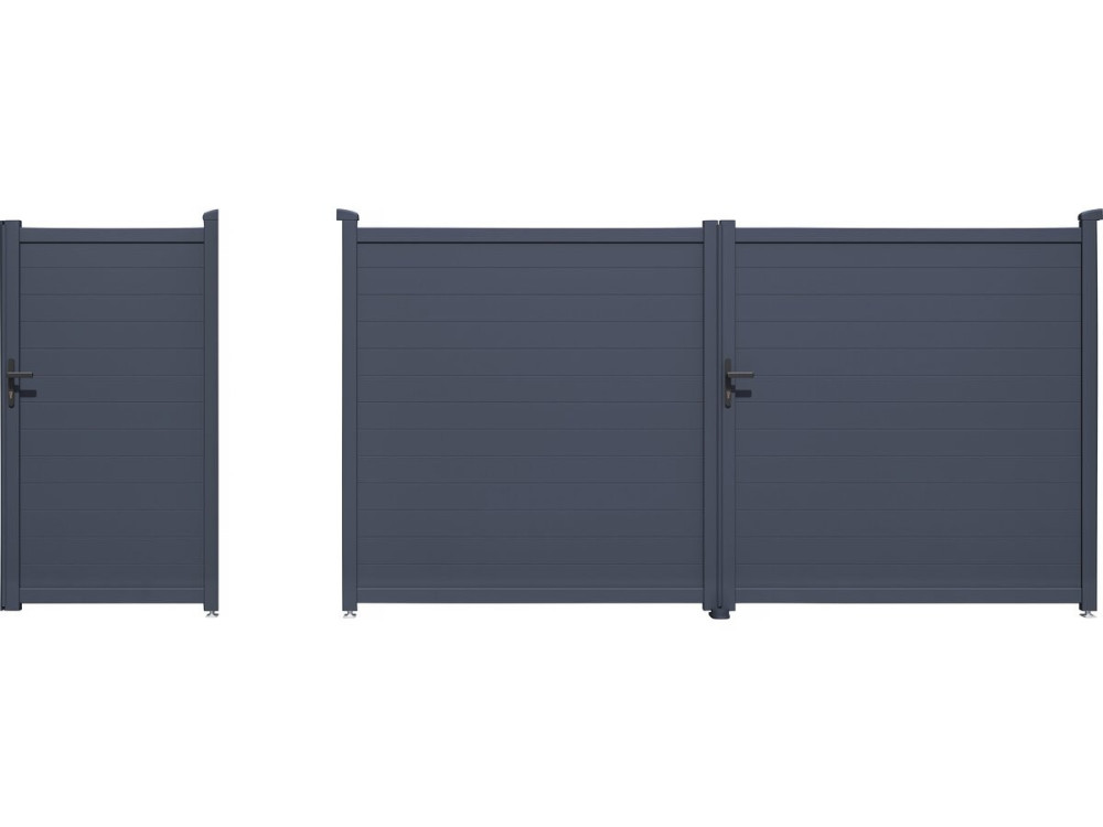 Pack cancela + puerta peatonal "Marc" - Gris