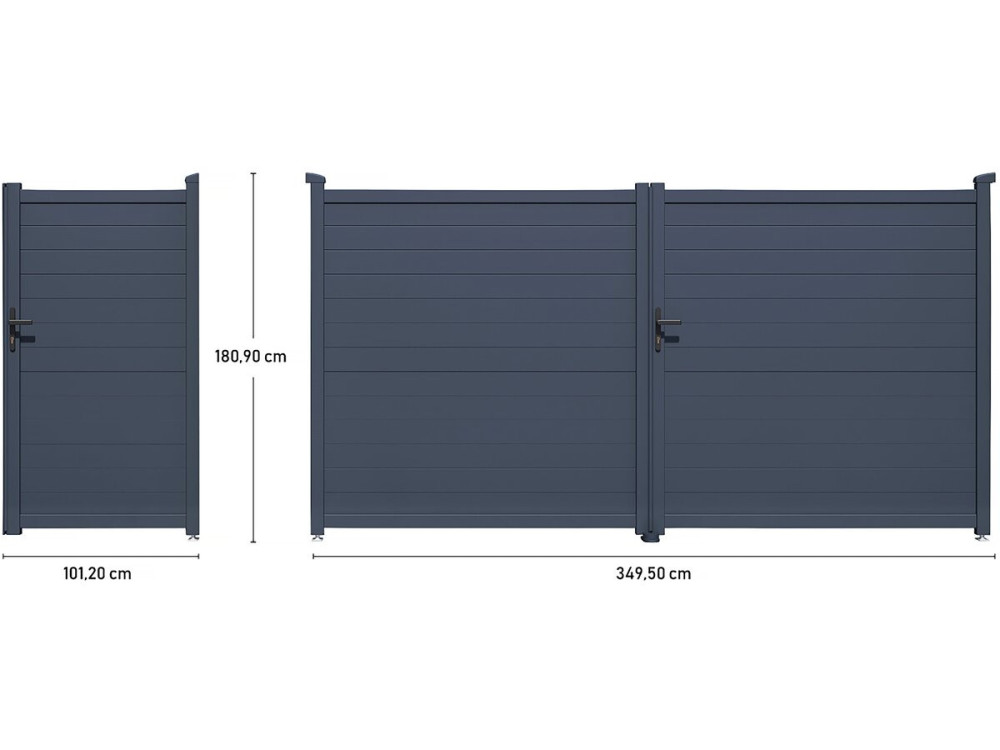 Pack cancela + puerta peatonal "Marc" - Gris