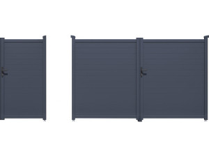 Pack cancela + puerta peatonal "Marc" - Gris