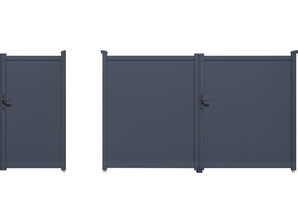 Pack cancela + puerta peatonal "Marc" - Gris