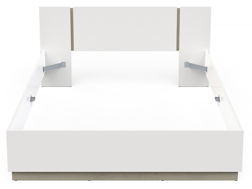 Cama doble de madera Watson - 140 x 200 cm - Blanco