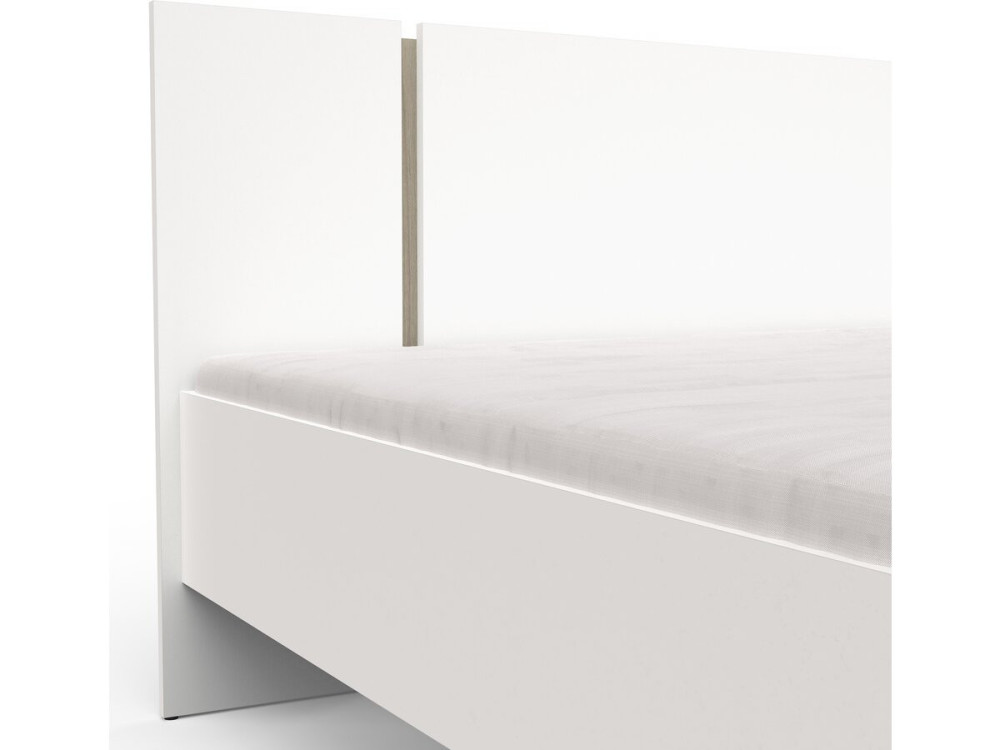 Cama doble de madera Watson - 140 x 200 cm - Blanco