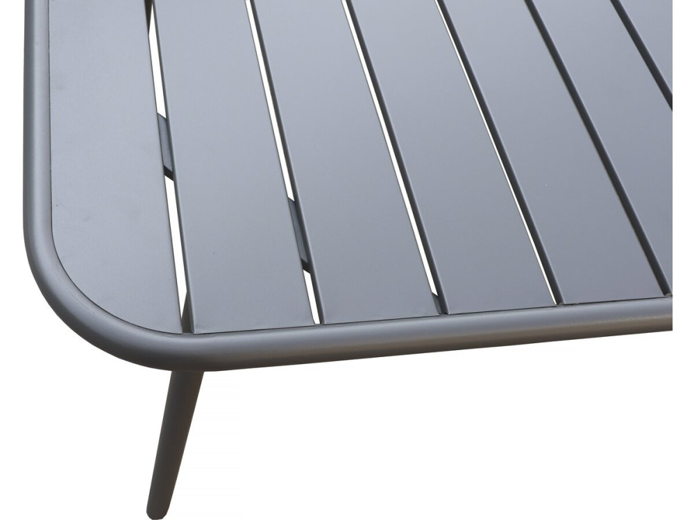 Conjunto de muebles de jardín metálicos "Bilbao" - 8 plazas - Gris