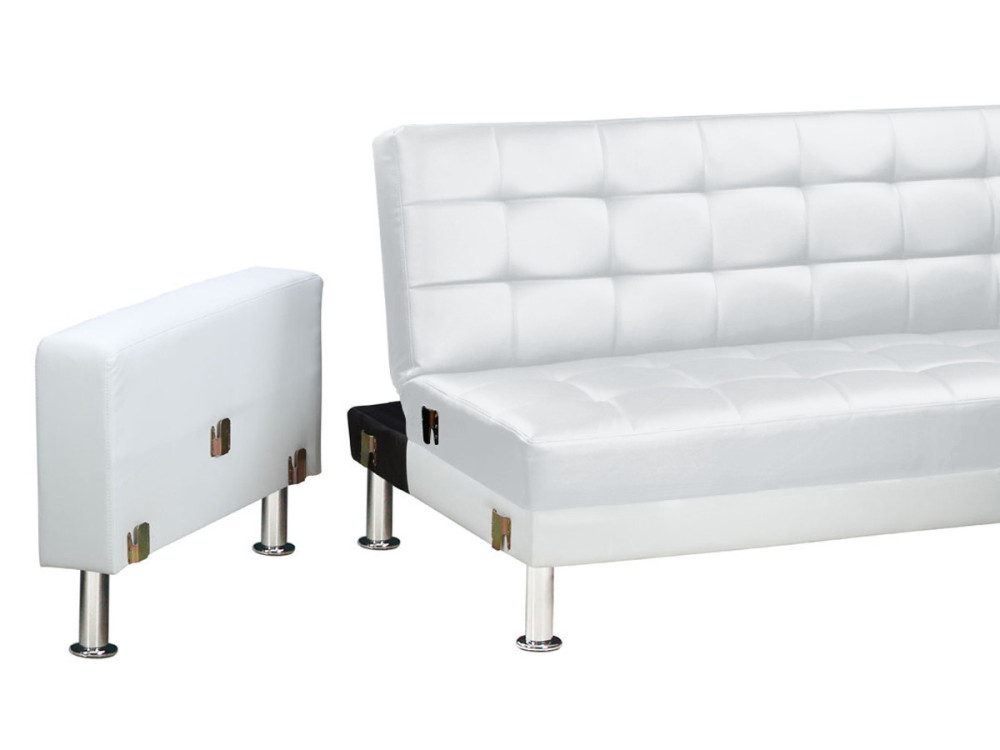 Sofá esquinero convertible y reversible "Theo" - 5 plazas - Blanco