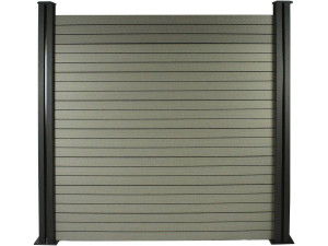 Kit de valla 4.8m composite - Kit de fijación  - Gris