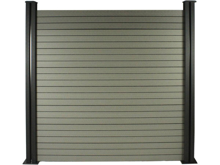 Kit de valla 4.8m composite - Kit de fijación  - Gris