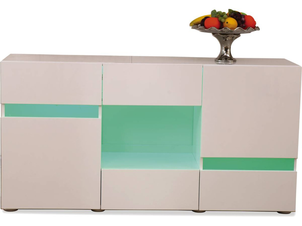Aparador LED VOLTA - 140 x 40 x 72 cm - Blanco