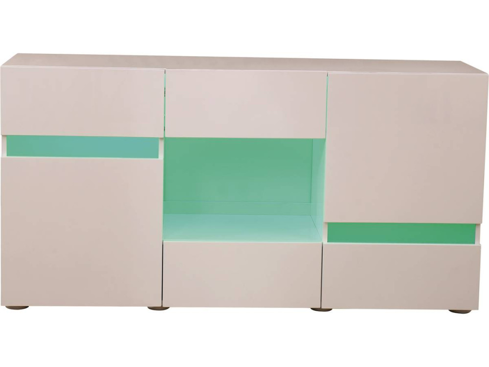 Aparador LED VOLTA - 140 x 40 x 72 cm - Blanco