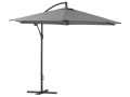 Parasol de jardín exéntrico en aluminio ILIOS - Circular - Ø 3 m - Gris