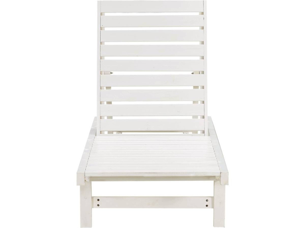 Juego de 2 tumbonas de madera Rawai - Blanco