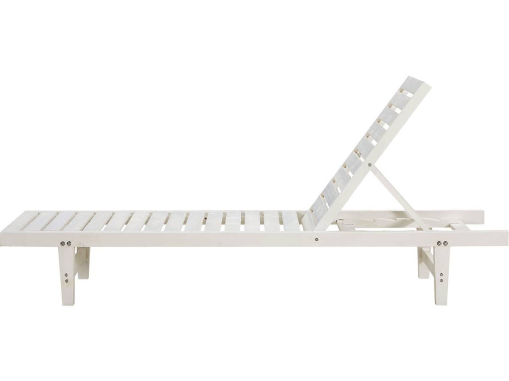 Juego de 2 tumbonas de madera Rawai - Blanco