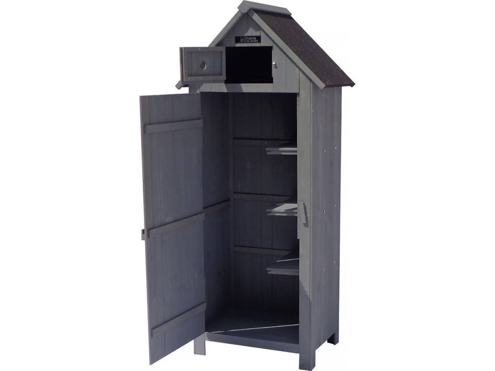 Armario para Jardin " Cabanon" - 77 x 54.5 x 179 cm - Antracita