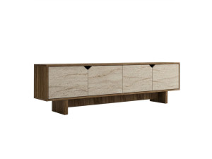 Soporte de TV de madera "istemi" 180 x 30 x 50 cm - Nogal
