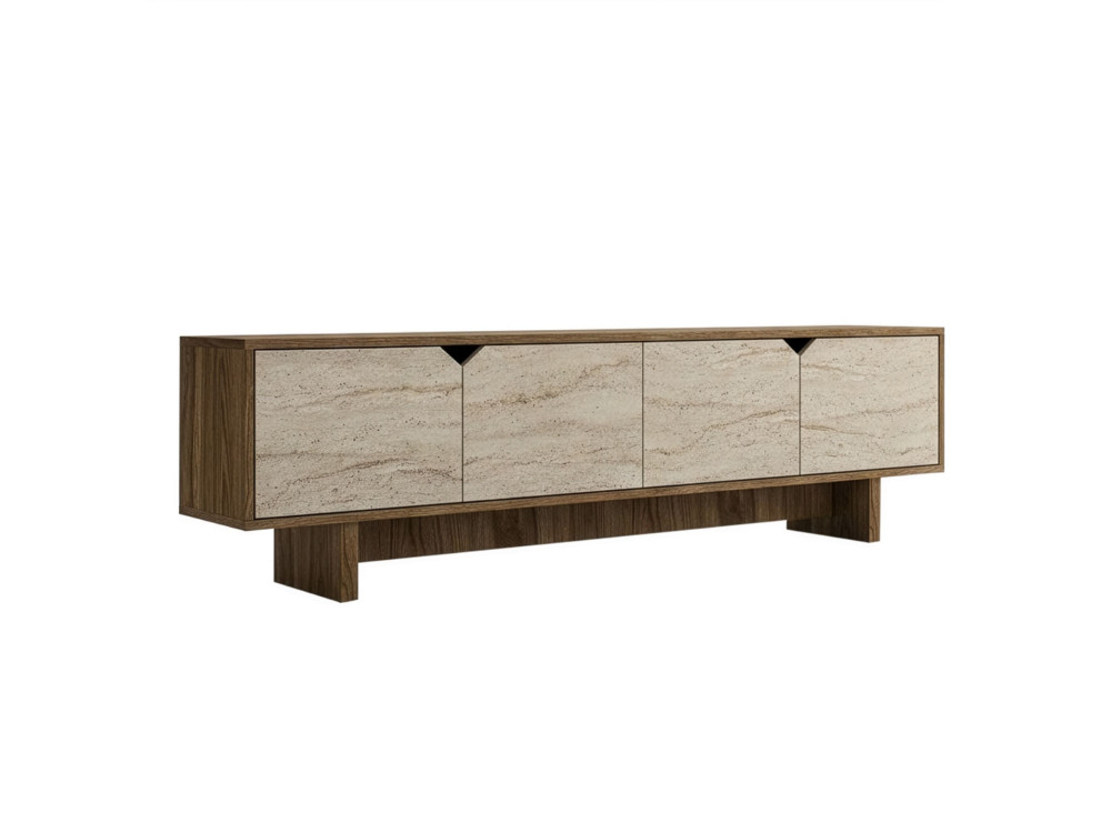 Soporte de TV de madera "istemi" 180 x 30 x 50 cm - Nogal