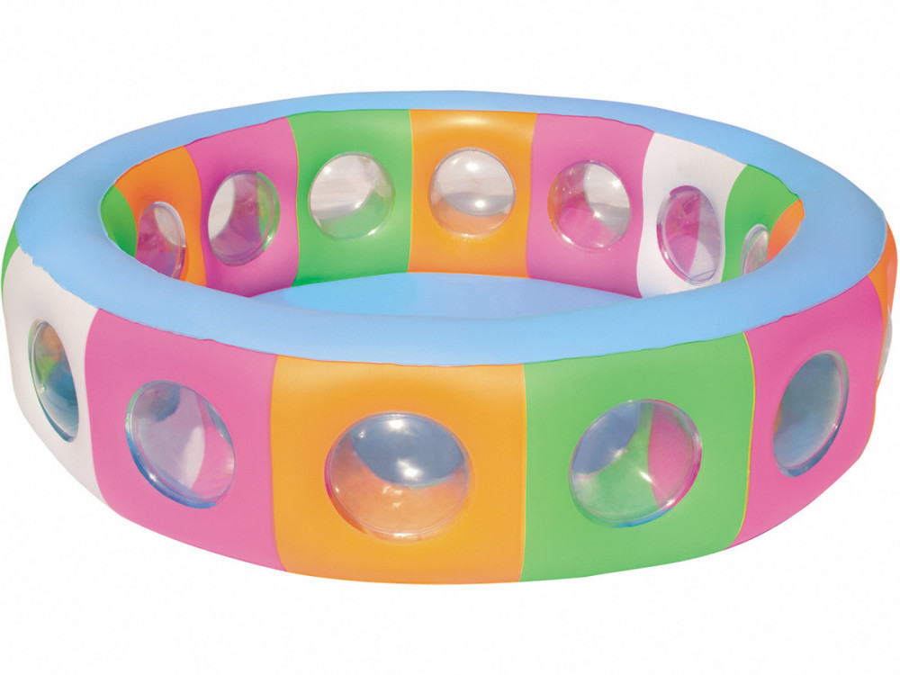 Piscina inflable multicolor con ventanas - Ø 196 x 53 cm