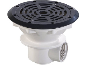 Desagüe inferior Ø 210 mm con rejilla de ABS "Parker" - Gris antracita