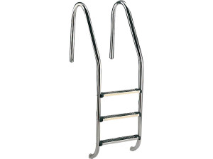 Escalera estándar para piscina - 3 peldaños neutros - Acero inoxidable