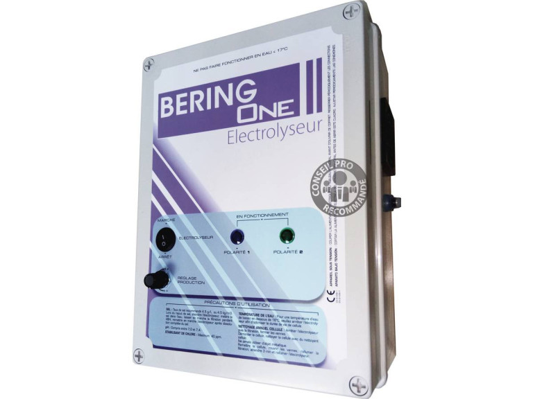 Electrolizador electromecánico de sal «Bering One» - 22,5 x 13 x 30 cm - 40 m3