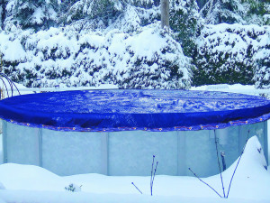 Lona ovalada para invierno - 7,60 x 3,70 m