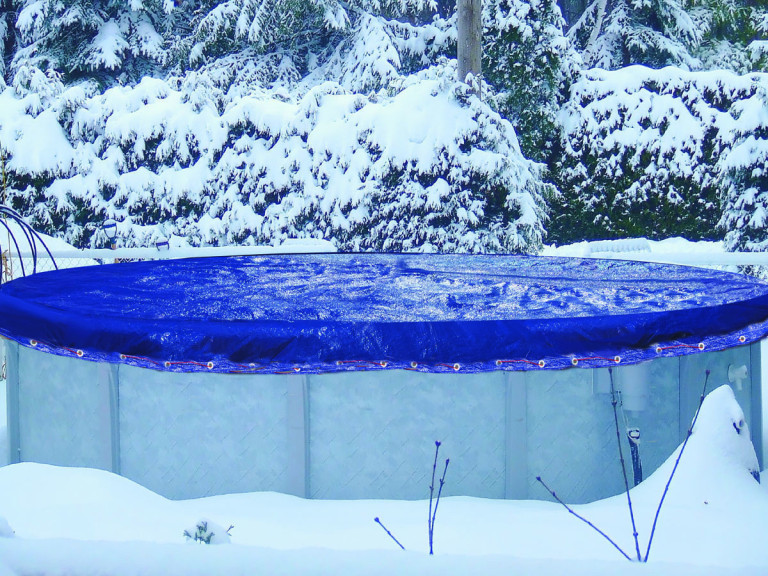 Lona ovalada para invierno - 7,60 x 3,70 m