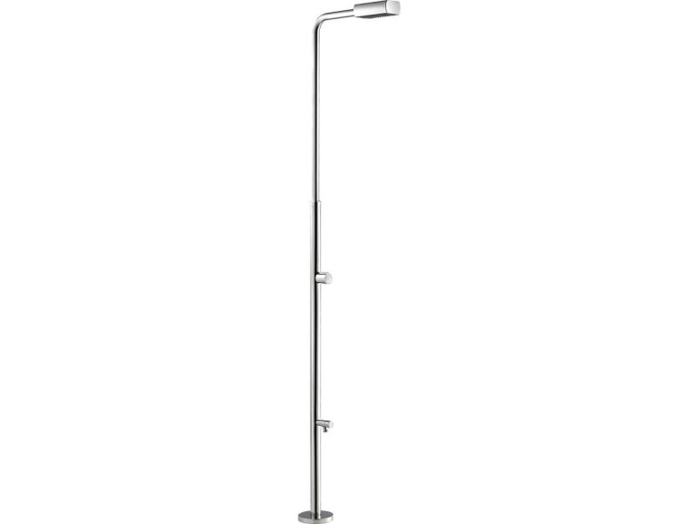 Ducha clásica para piscina con lavapiés «Angel» - Altura: 212,8 cm - Acero