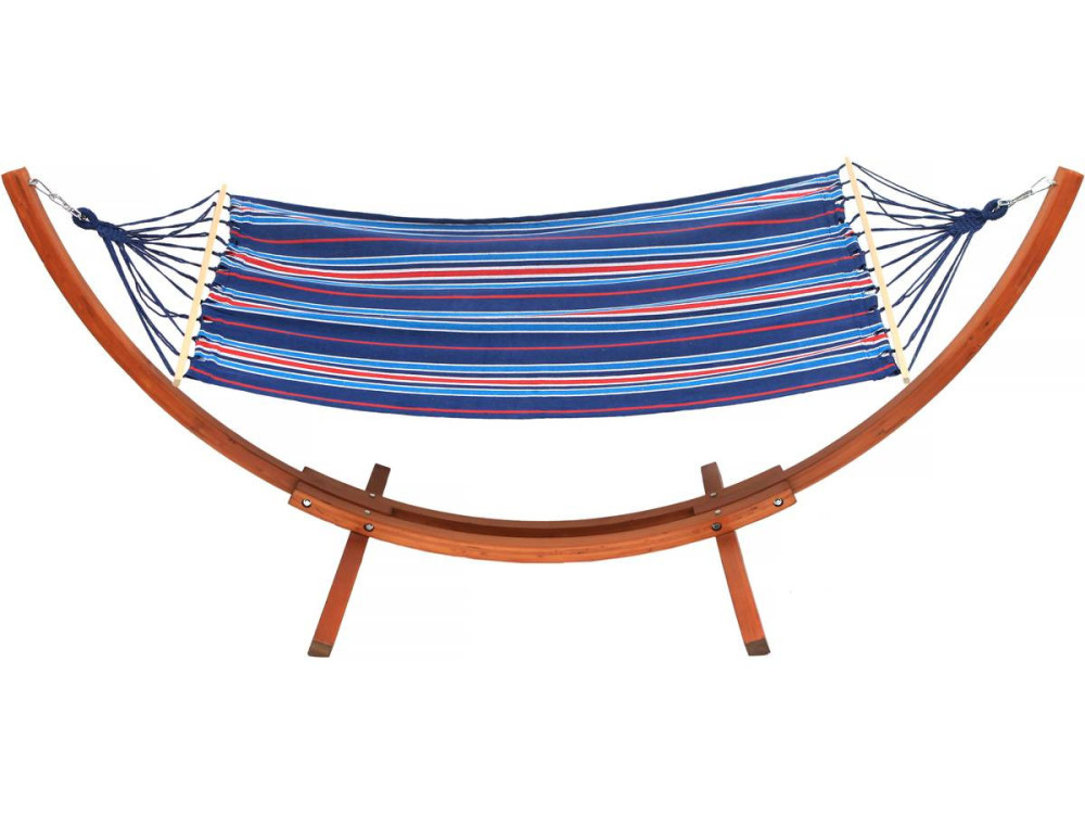 Hamaca de madera con lona de algodón "Dallas" - 3 m - Azul mezclado