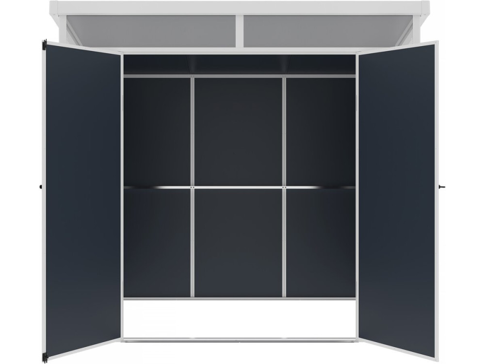 Caseta de jardín de resina "Detroit" - Gris - 4,54m² - 1,91 x 2,38 m