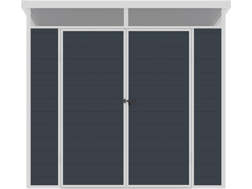 Caseta de jardín de resina "Detroit" - Gris - 4,54m² - 1,91 x 2,38 m