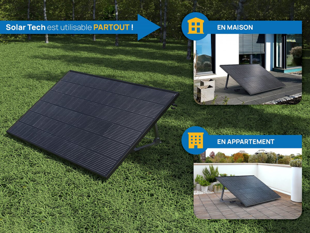 Panel solar plug and play "Solar Tech" de 400w - Kit de inicio
