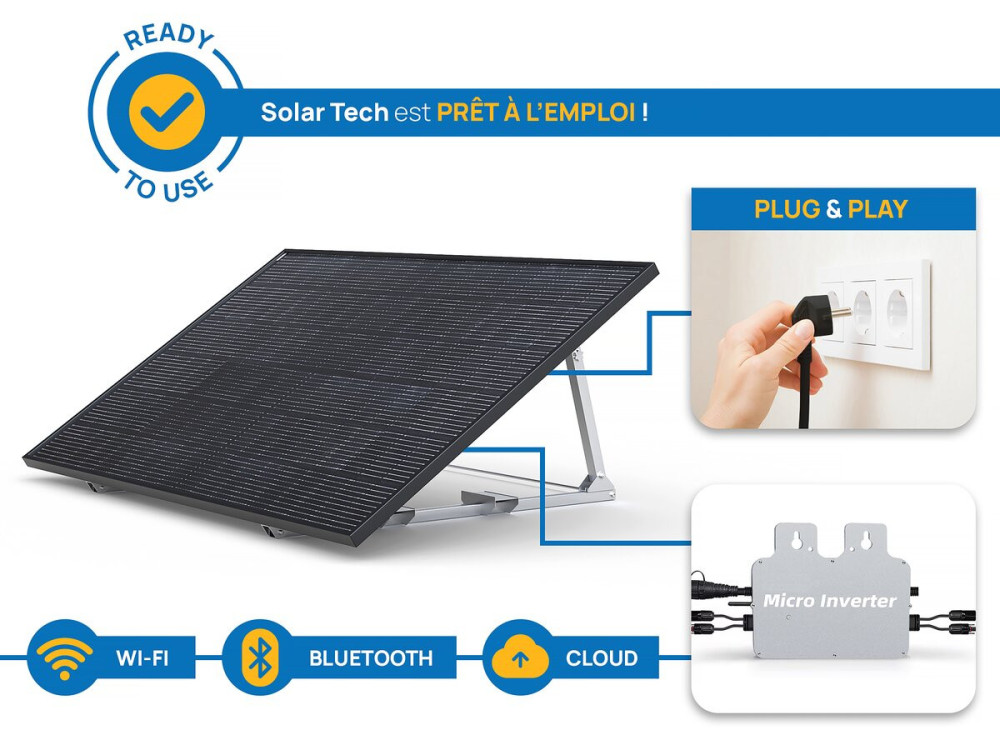 Panel solar plug and play "Solar Tech" de 400w - Kit de inicio