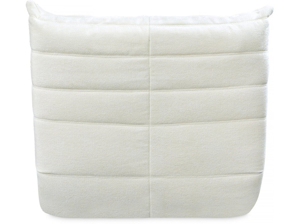 Conjunto de 3 sillones modulares tipo sofá en tela texturizada "Velasca" - Blanco