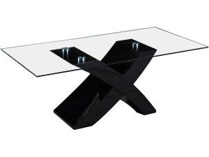 Mesa de centro rectangular "Tina" en MDF - Negro