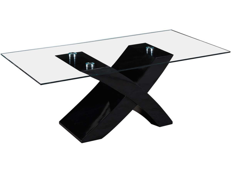 Mesa de centro rectangular "Tina" en MDF - Negro
